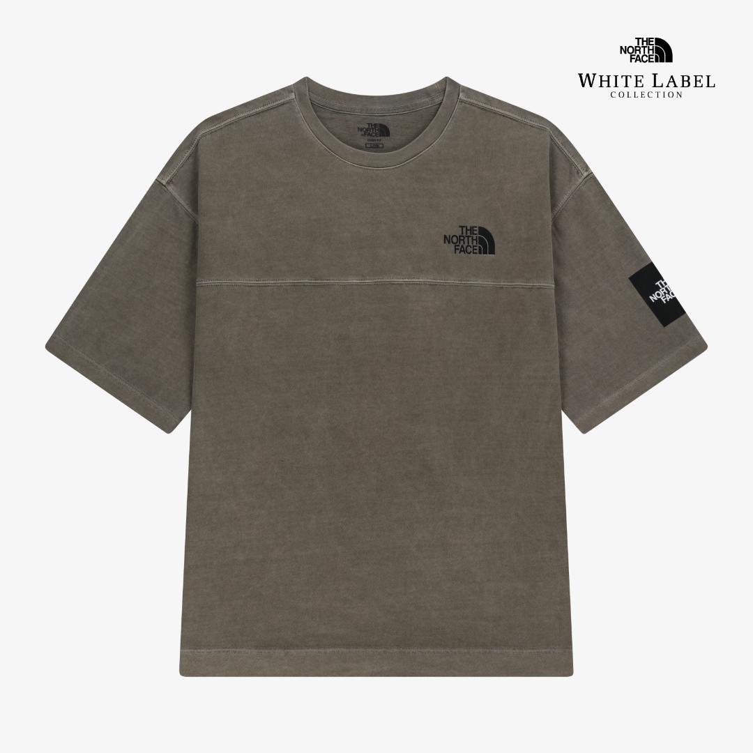 韓国限定✨ THE NORTH FACE ロゴ ステッチ Tシャツ ブラウン L