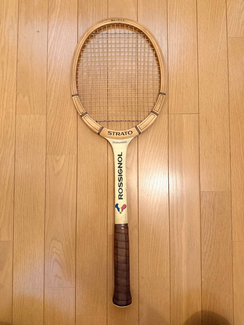 ROSSIGNOL STRATO 木製テニスラケット　ラケットプレス付