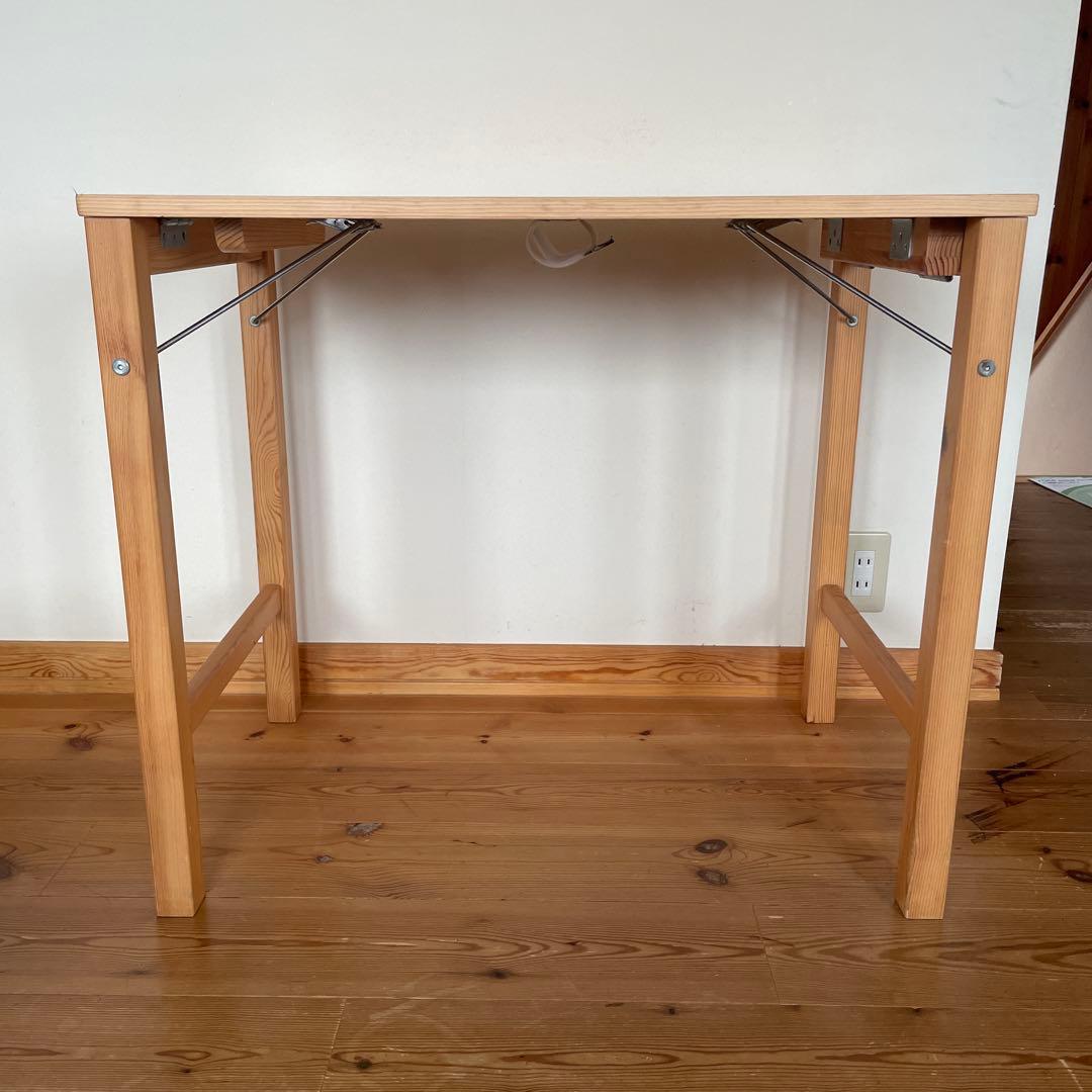 無印良品 パイン材 テーブル 折りたたみ式