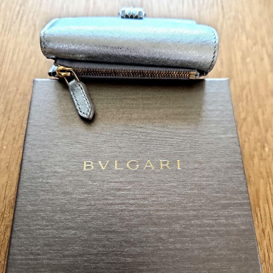 BVLGARI セルペンティ シルバー 三つ折り財布　箱　保証書ショッパーリボン