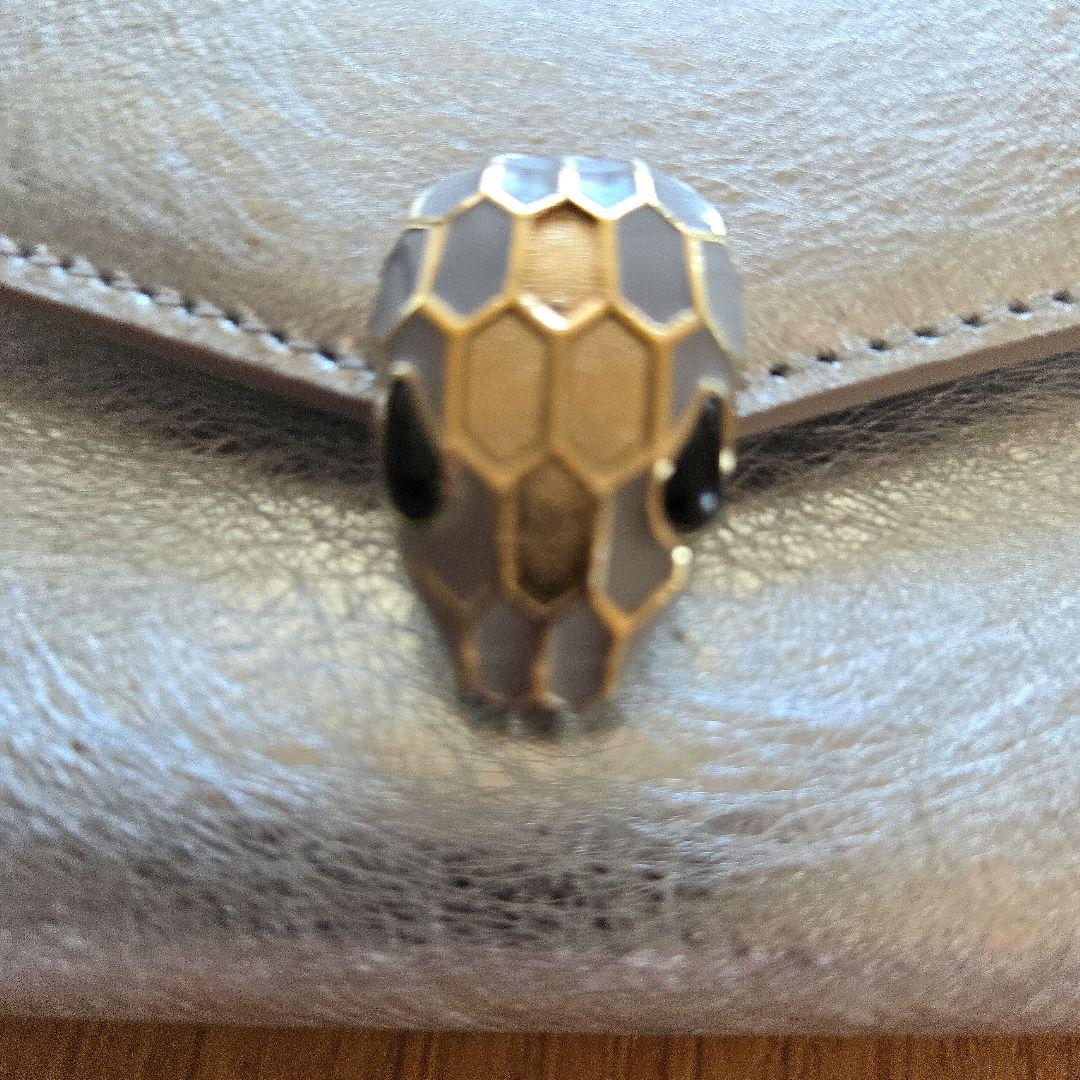 BVLGARI セルペンティ シルバー 三つ折り財布　箱　保証書ショッパーリボン