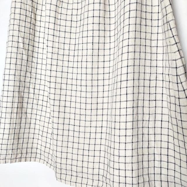 新品 CLASKA✨クラスカ リネン チェック イージースカート ロングスカート