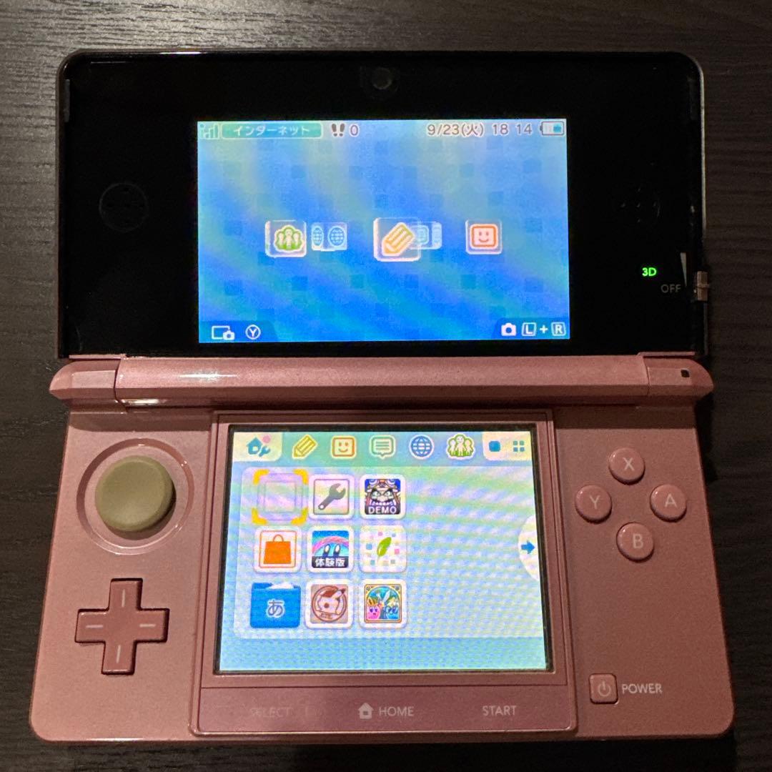 ニンテンドー3DS ピンク 本体 + どうぶつの森ソフト2本