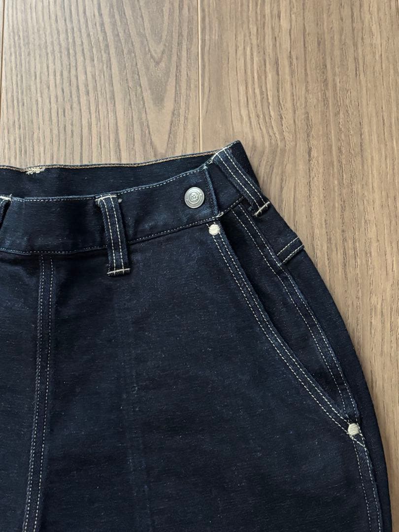 新品•未使用！45R ライ麦ストレッチデニム桃比女インディゴ