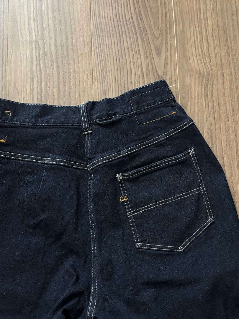 新品•未使用！45R ライ麦ストレッチデニム桃比女インディゴ