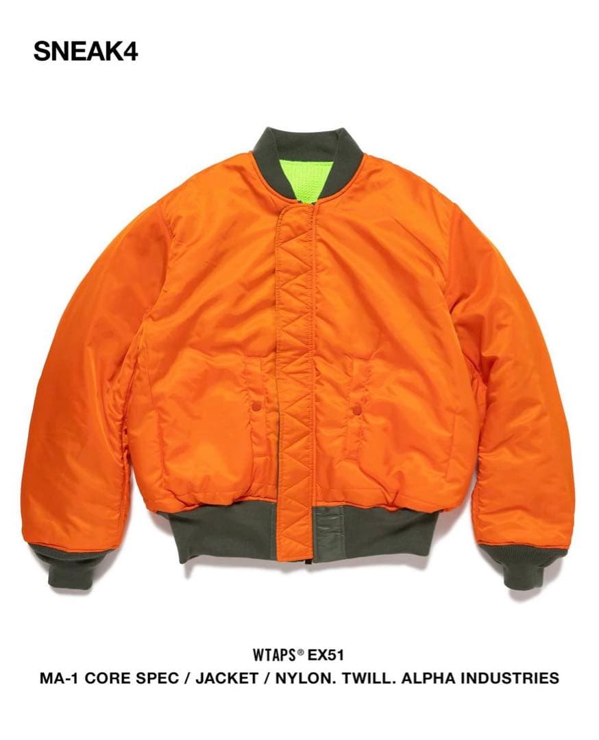 ジャケット・アウター WTAPS x Alpha MA-1 Core SPEC Olive Drab