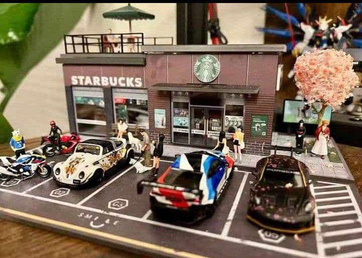 ★限定品★◉1/64サイズジオラマ【STARBUCKS　COFFEECAFE】