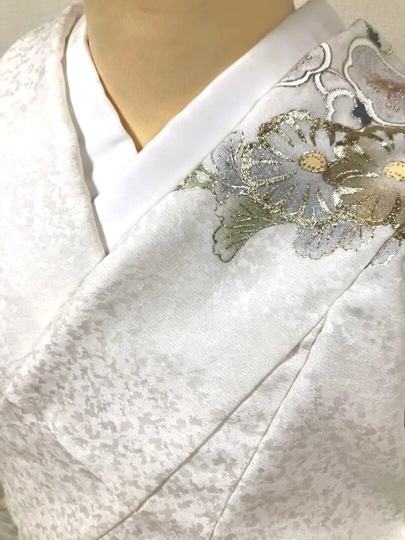 専用　振袖　未仕立て品　銀通し生地　正絹