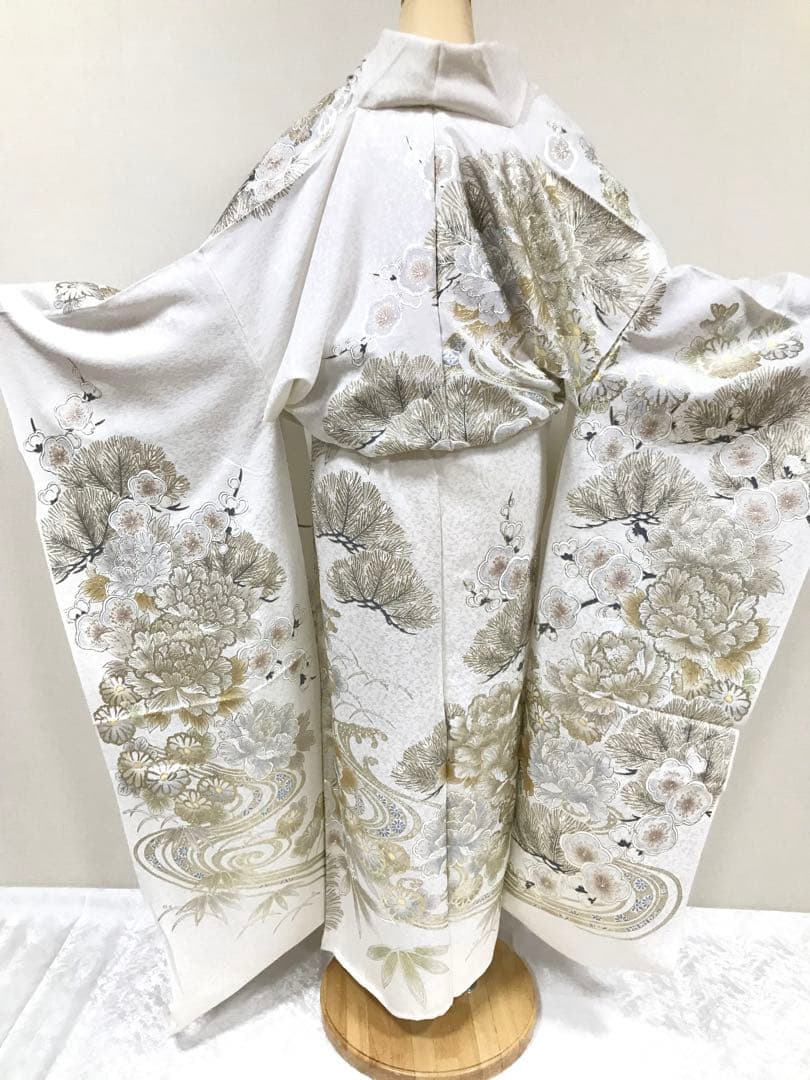 専用　振袖　未仕立て品　銀通し生地　正絹