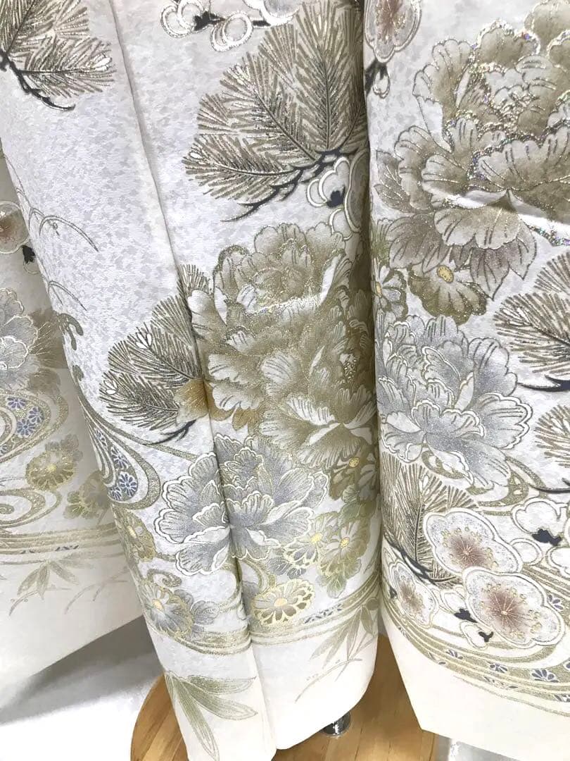 専用　振袖　未仕立て品　銀通し生地　正絹