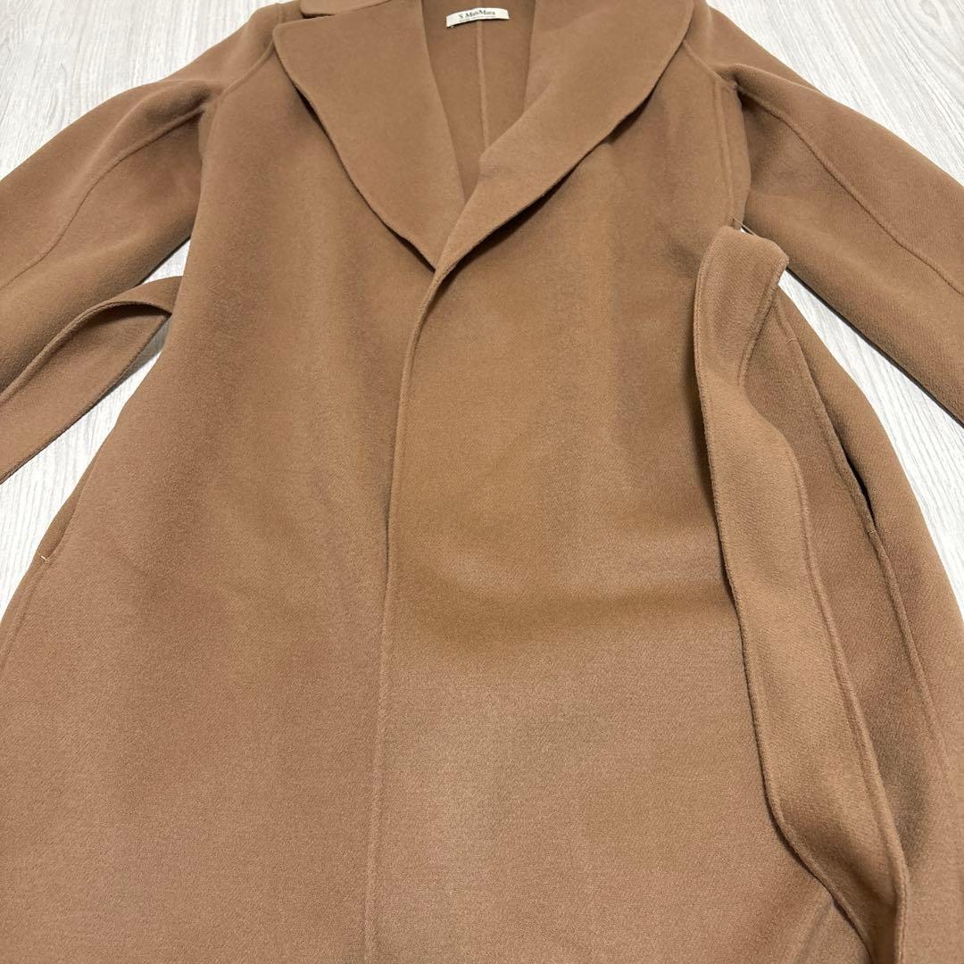 【最高級】S MAX MARA マックスマーラ ウール ベルト リバー コート