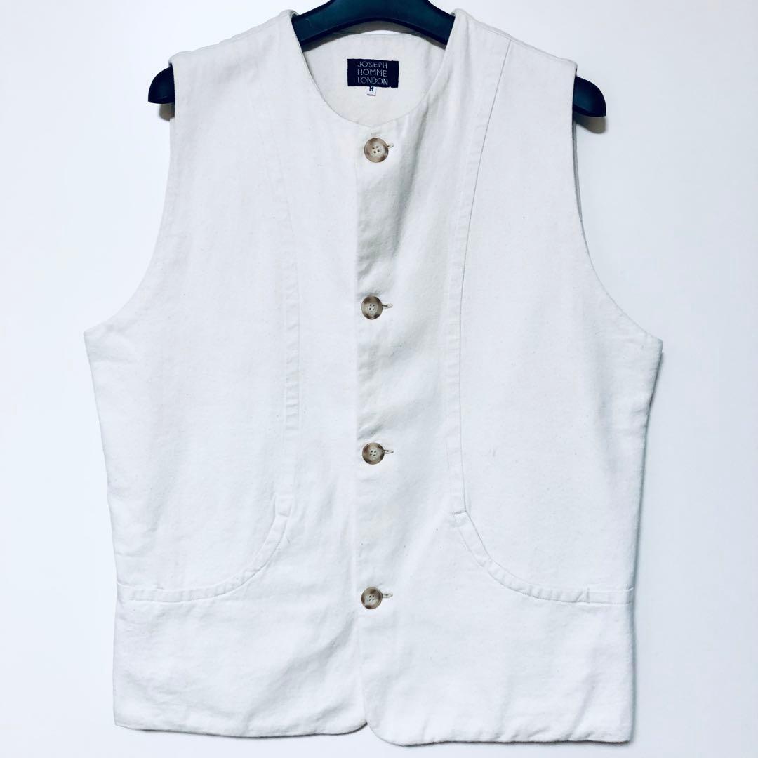 90s JOSEPH HOMME LONDON ジャーキン コットン ベスト