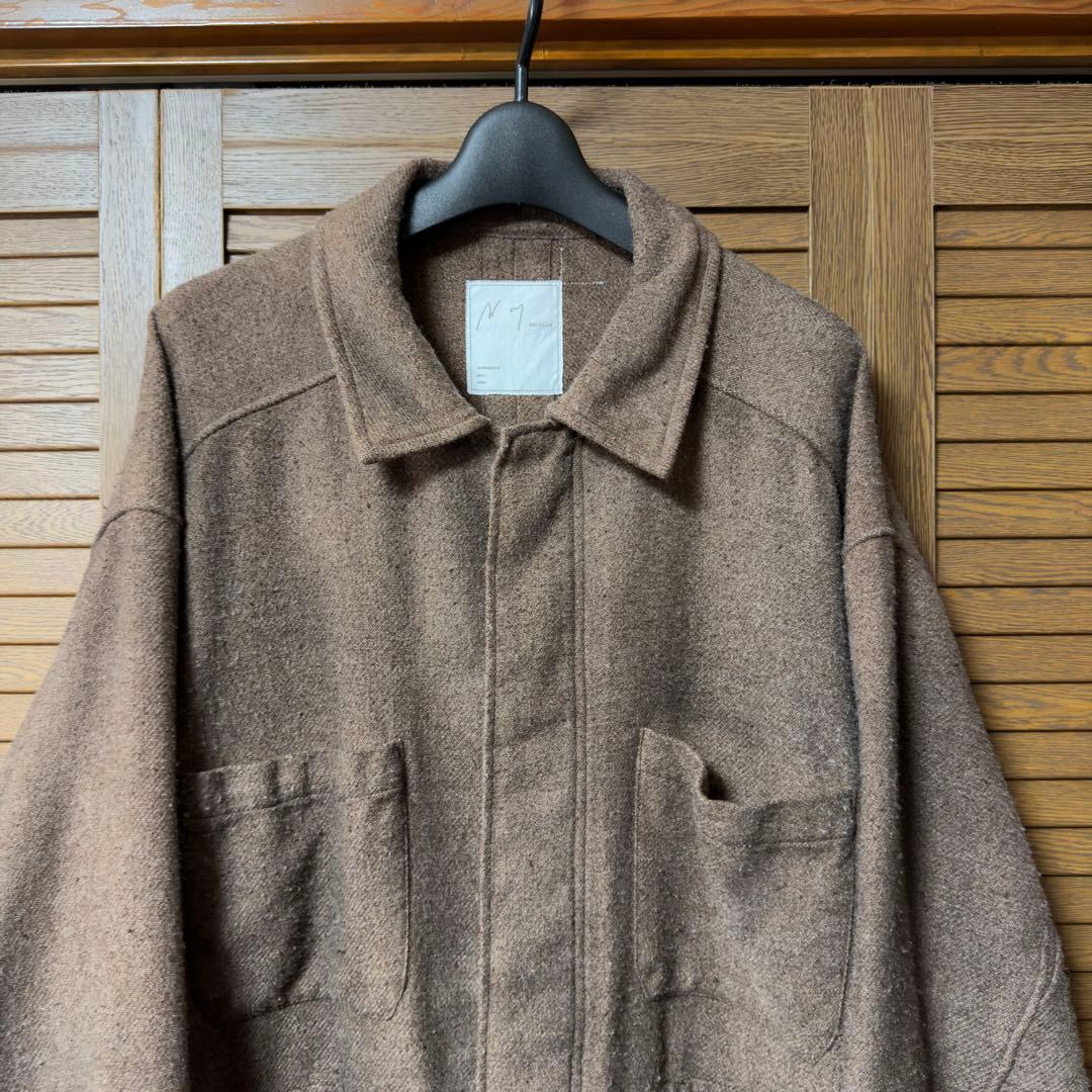 ANCELLM／24AW／ピリングシャツジャケット／ブラウン／2