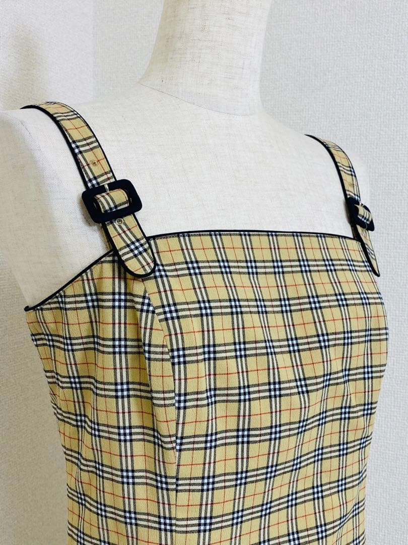 9436.【極美品】BURBERRY BLUE LABEL 肩ベルト ワンピース