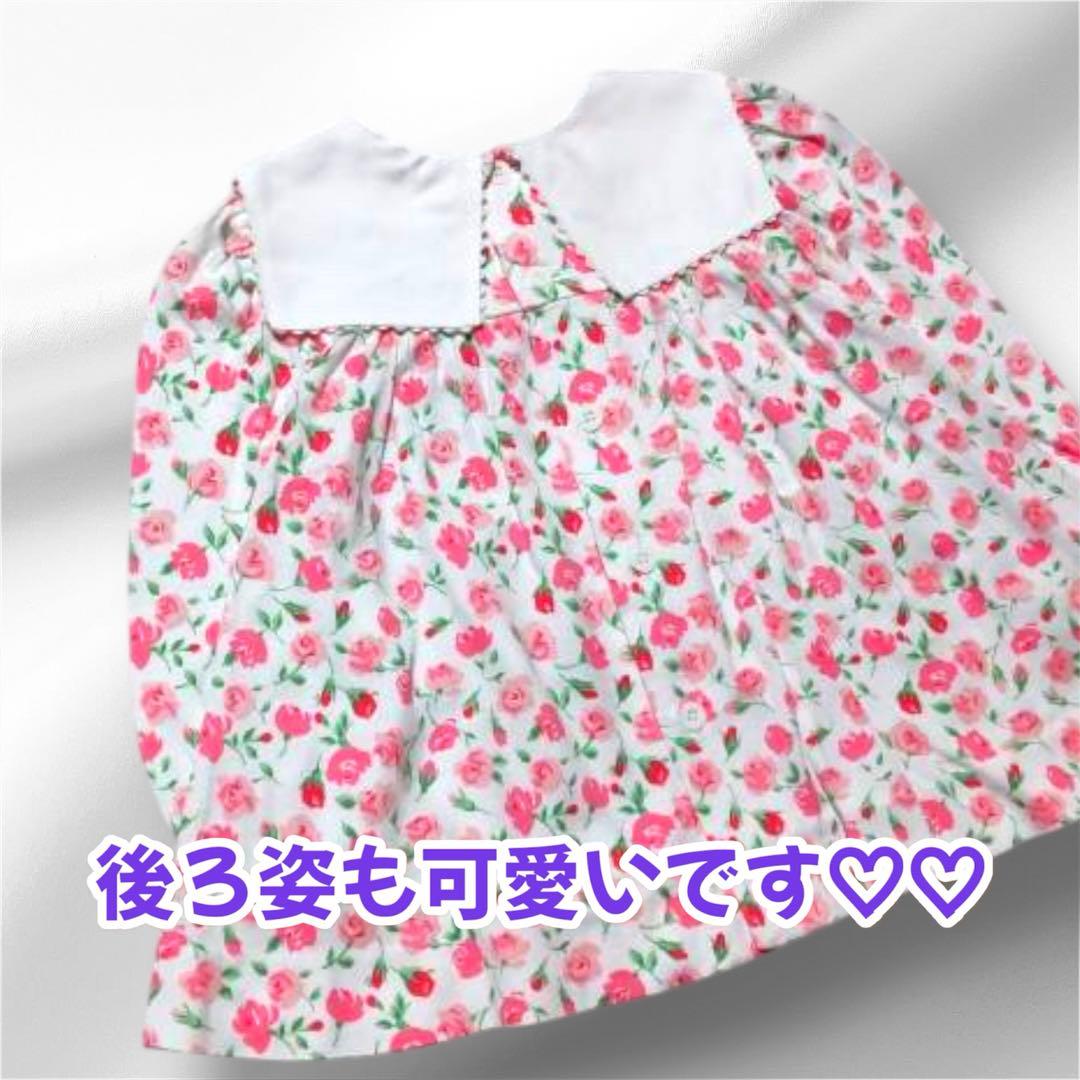 希少 激かわ ✨【極美品】セリーヌ ワンピース オーバーパンツ 花柄 80 90