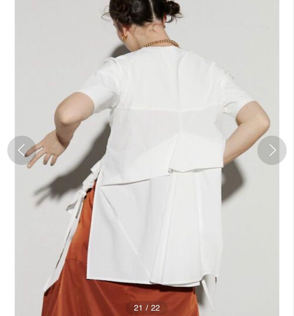 UN3D. トライアングルタックTシャツ ブラック 38サイズ