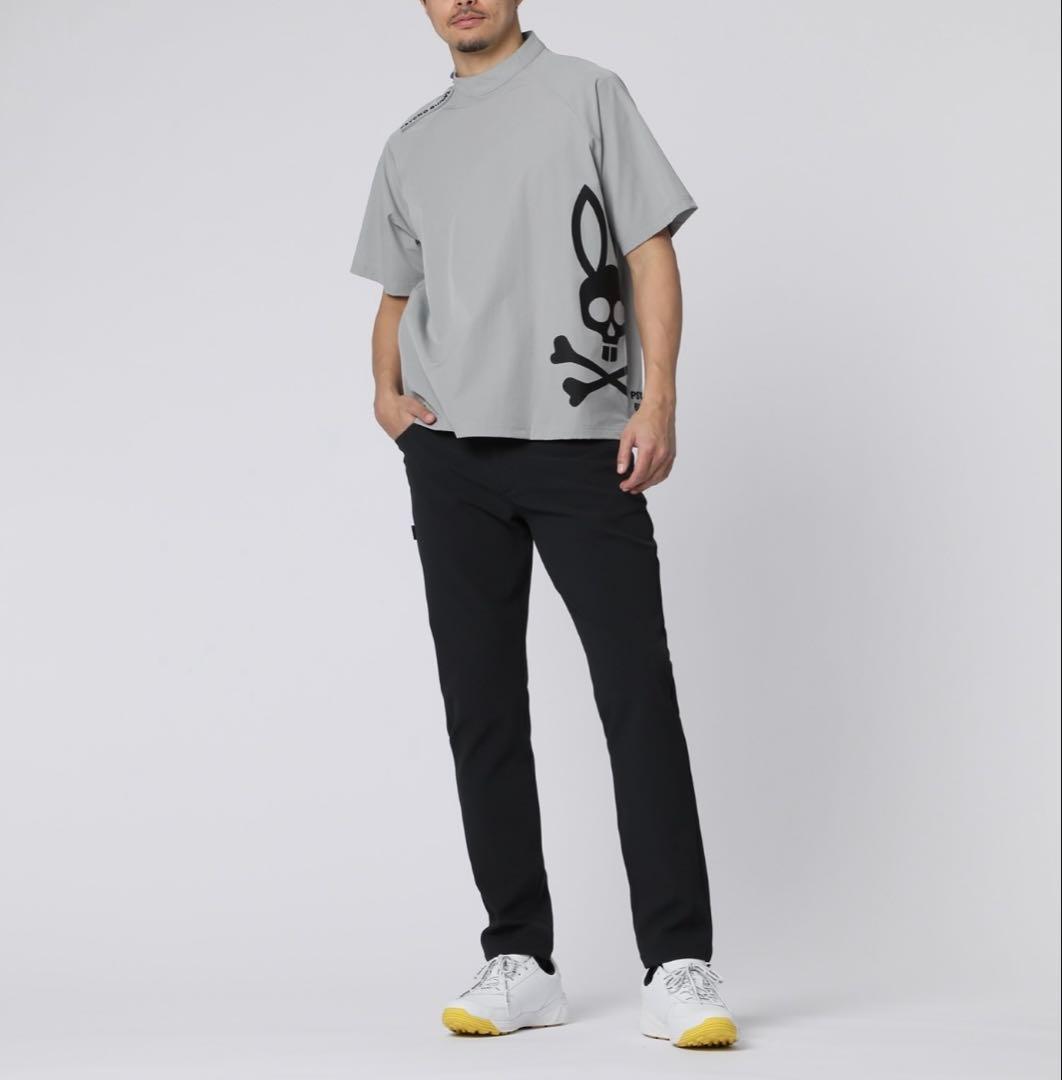 PSYCHO BUNNY GOLF BIG BUNNYロゴ モックネックTシャツ