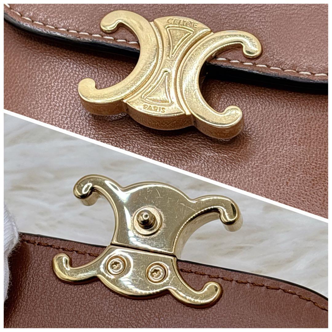 付属品完備✨CELINE トリオンフ スモール フラップ ウォレット 三つ折り