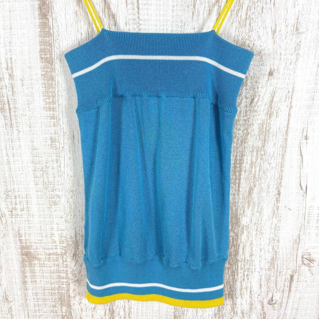 90s Courreges クレージュ ロゴ キャミソール サマーニット y2k