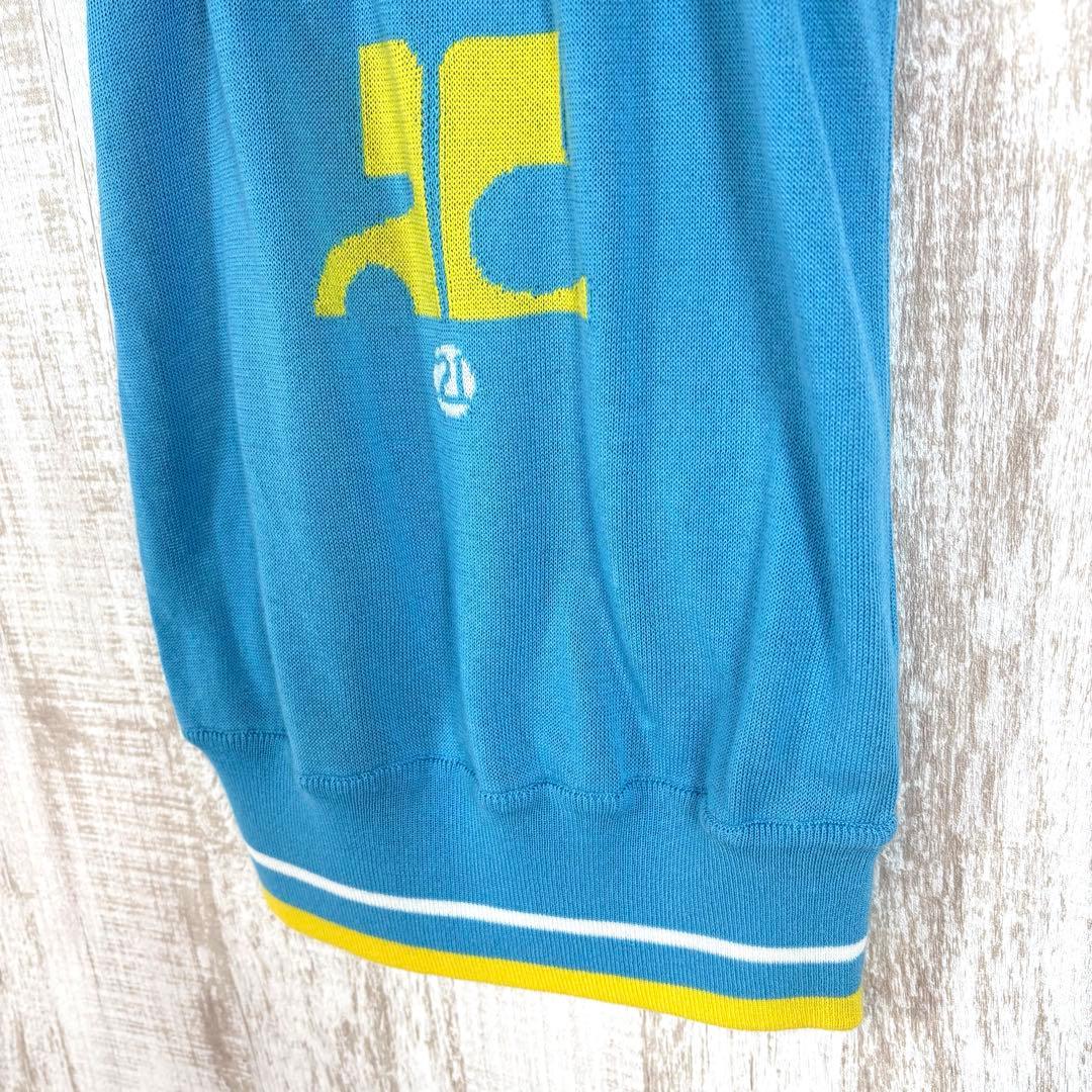 90s Courreges クレージュ ロゴ キャミソール サマーニット y2k