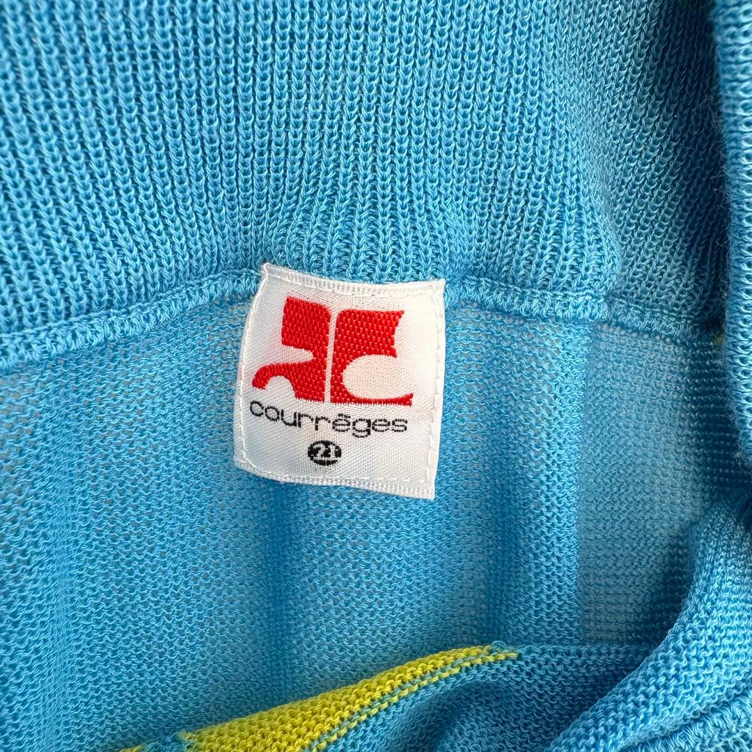 90s Courreges クレージュ ロゴ キャミソール サマーニット y2k