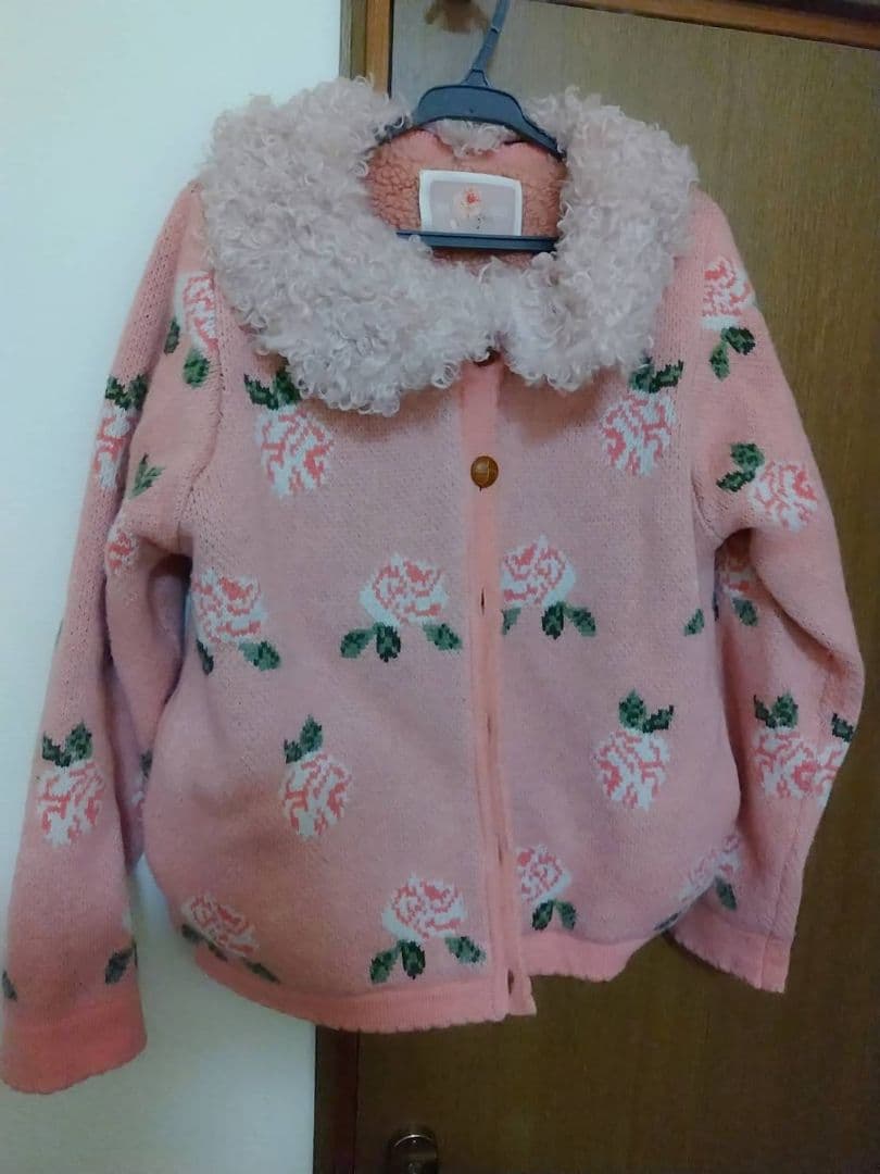 薔薇柄ニットカーディガン♡
