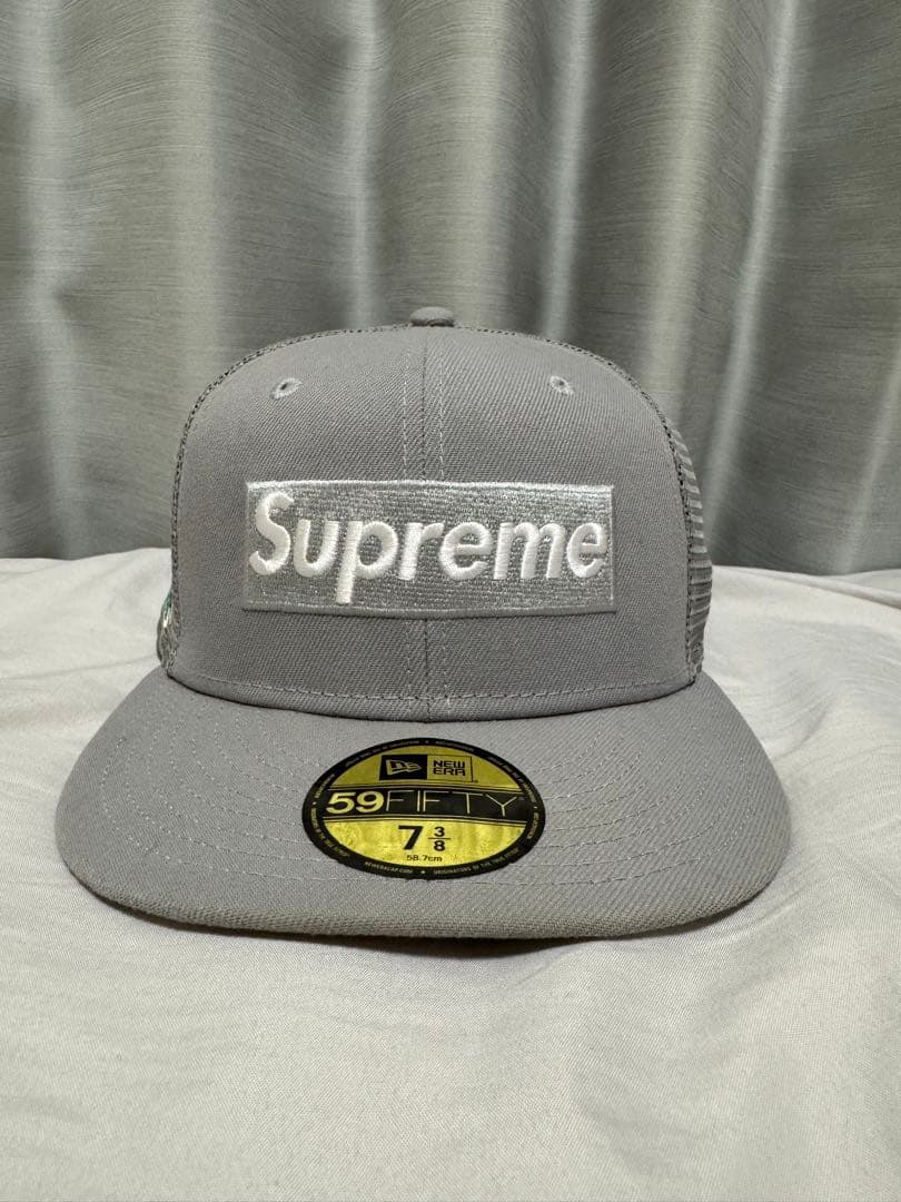 帽子 Supreme Box Logo Mesh Cap \"Grey\" (24SS)