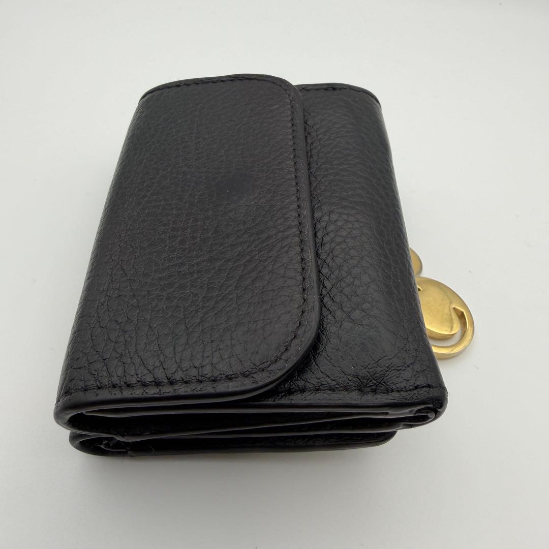 クロエ Chloé 三つ折り財布 コンパクトゴールド金具 美品
