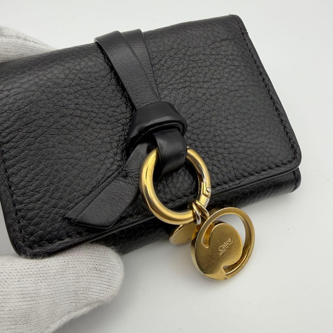 クロエ Chloé 三つ折り財布 コンパクトゴールド金具 美品