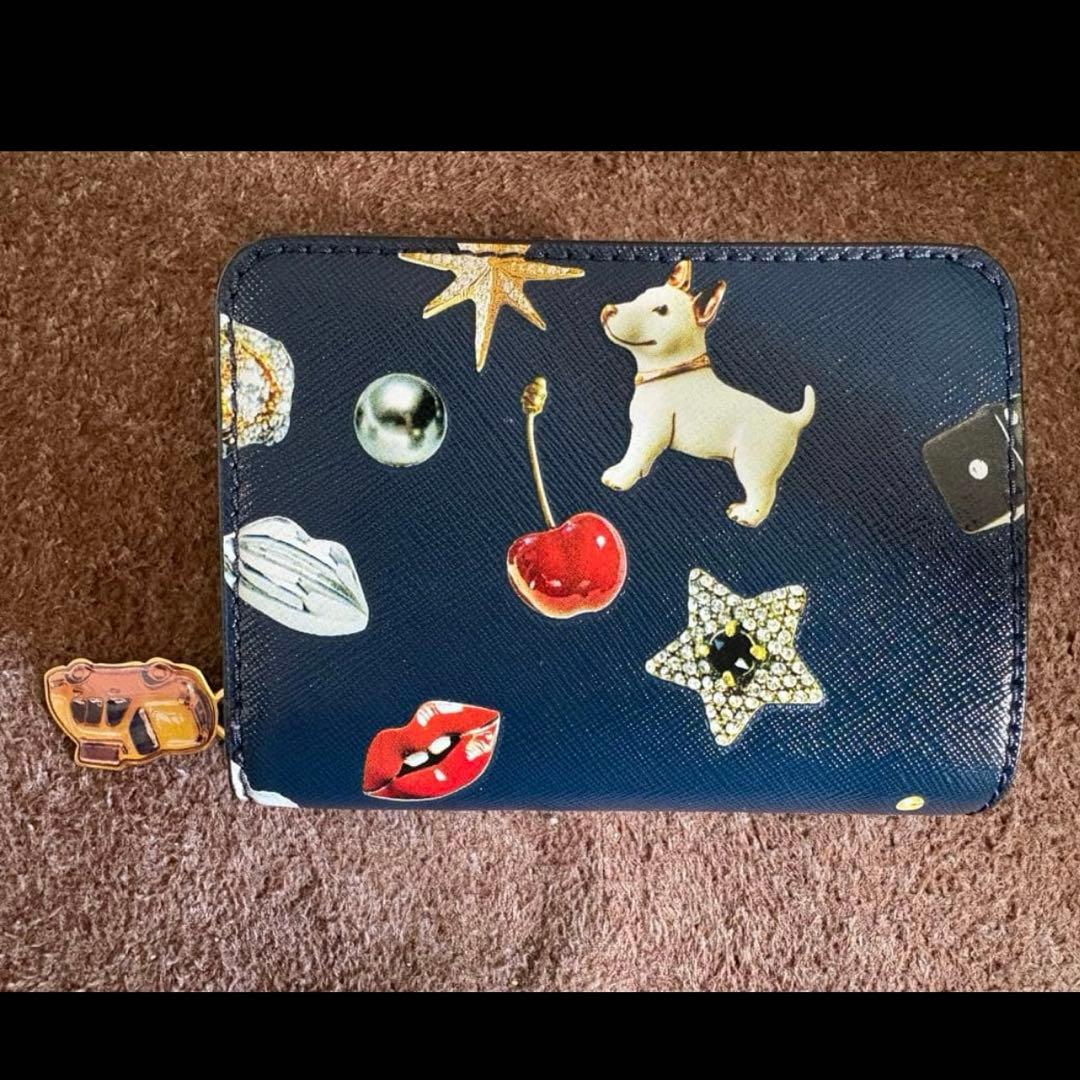エイメイ MARC JACOBS 2つ折り財布 ホリデー ネイビー