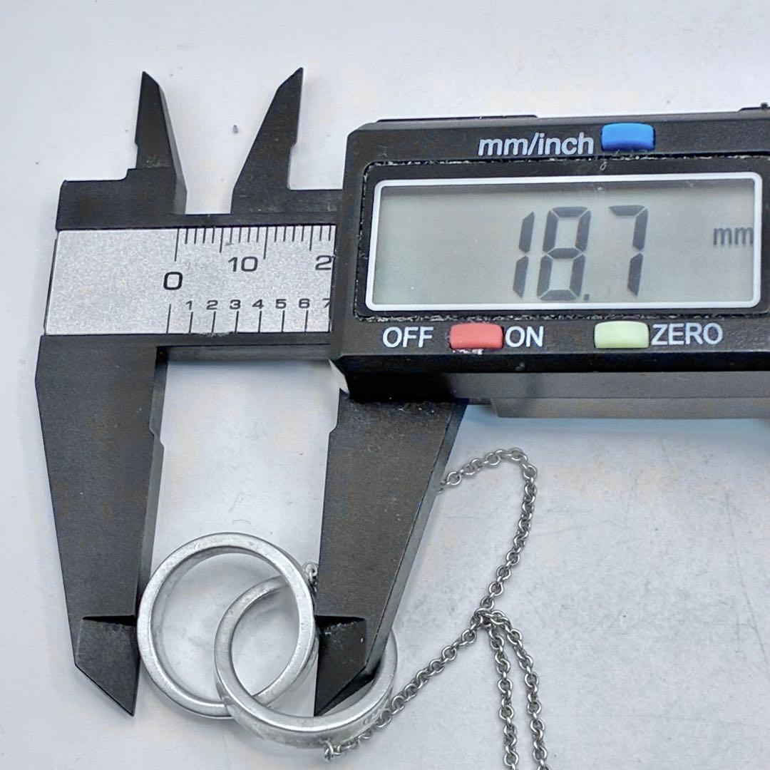 【美品】ティファニー　1837　ナロー　インターロッキング　ネックレス　2連