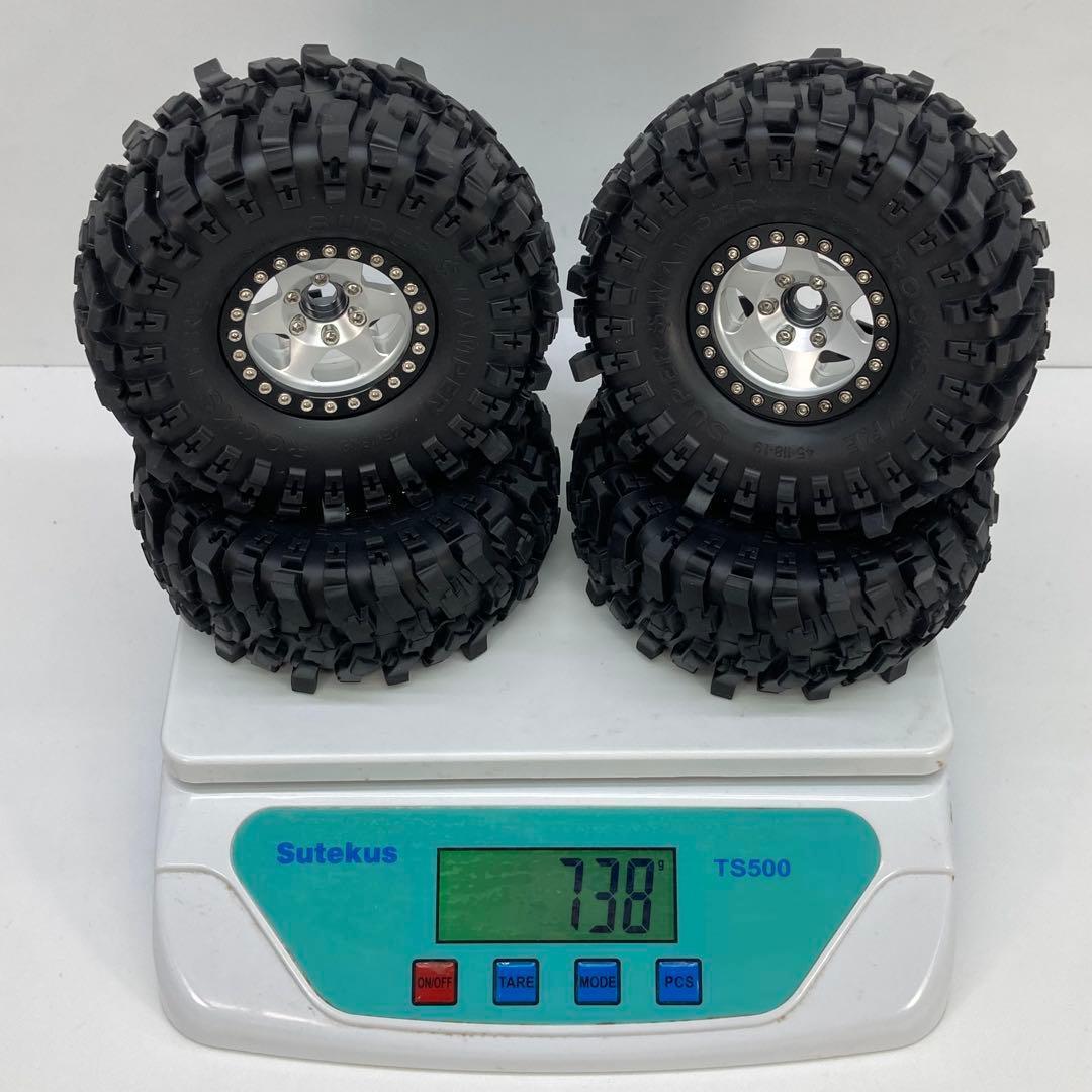 1.9 インチ ビード ロック ホイール RC アルミ クローラー タイヤ 金属