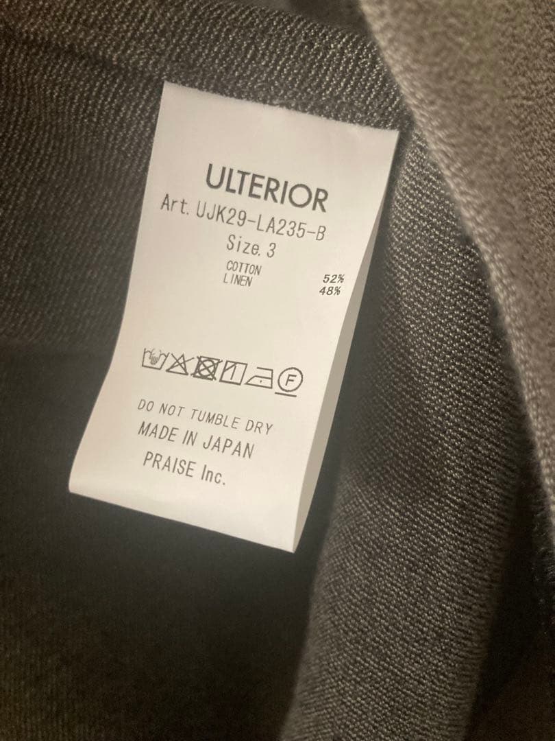 ジャケット・アウター ULTERIOR 26SS \"WASHED C/L CORKSCREW JKT