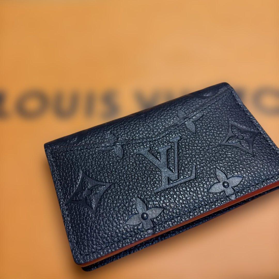 【新年度セール】Louis Vuitton ネイビー✖️レッド 名刺入れ