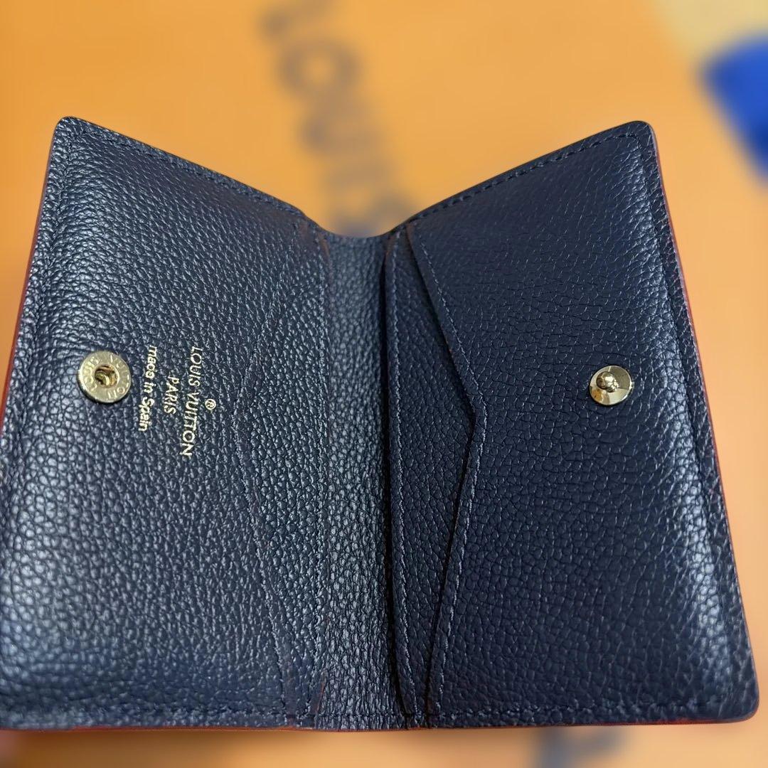 【新年度セール】Louis Vuitton ネイビー✖️レッド 名刺入れ