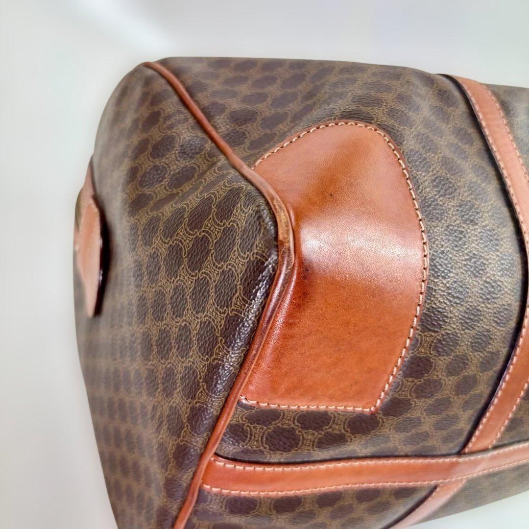 Celine ハニカムパターン レザー ボストンバッグ