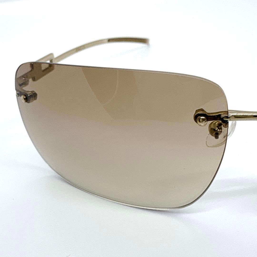 極美品 GUCCI rimless sunglasses linestone