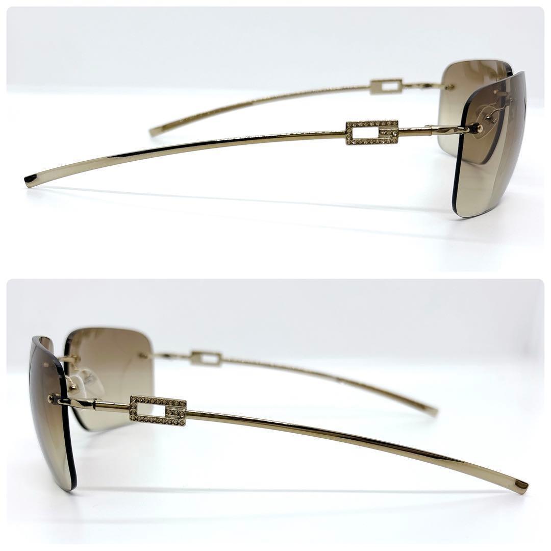 極美品 GUCCI rimless sunglasses linestone