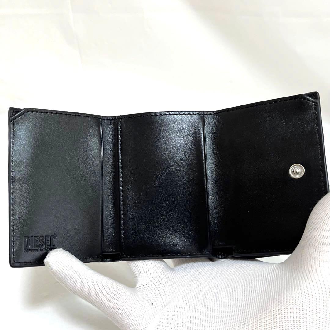 【未使用】DIESEL ディーゼル ブラック 三つ折り財布
