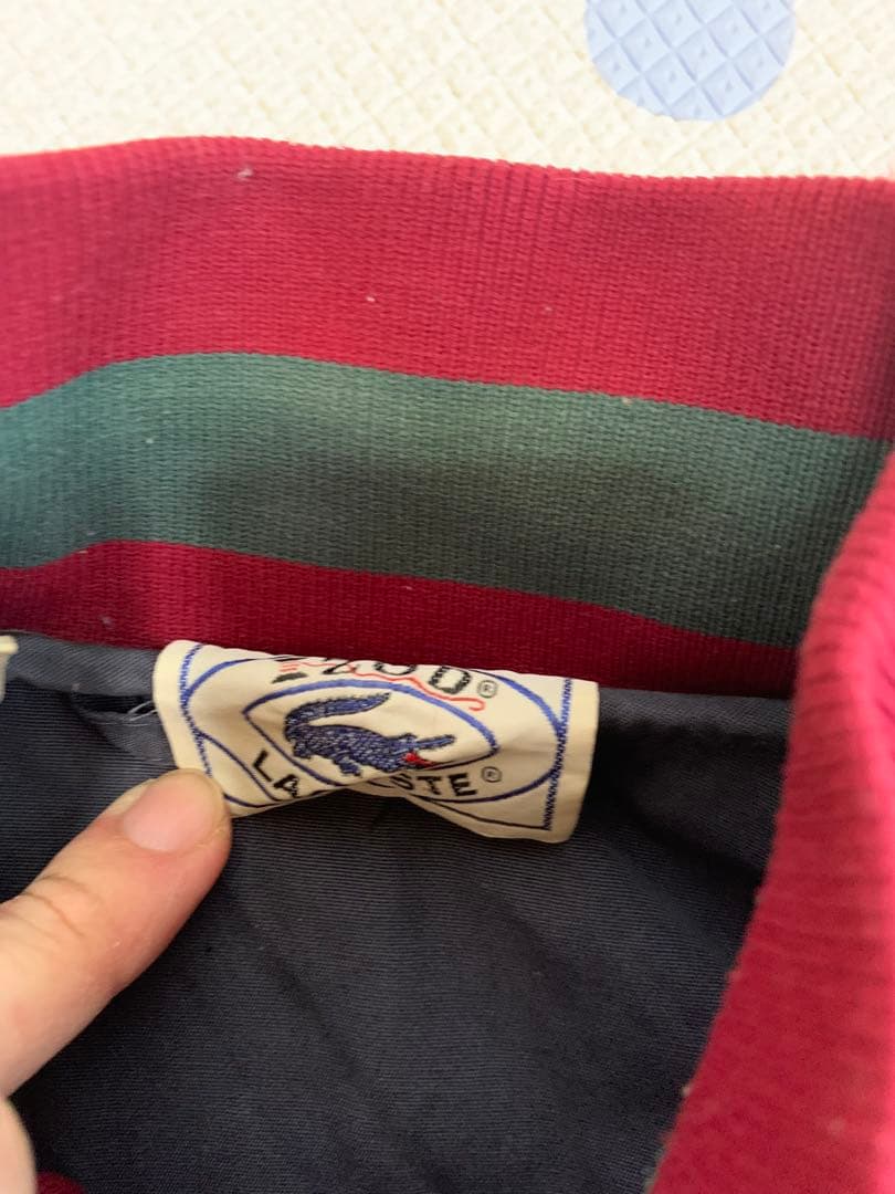 摩*0様 Lacoste ネイビー ジップアップジャケット