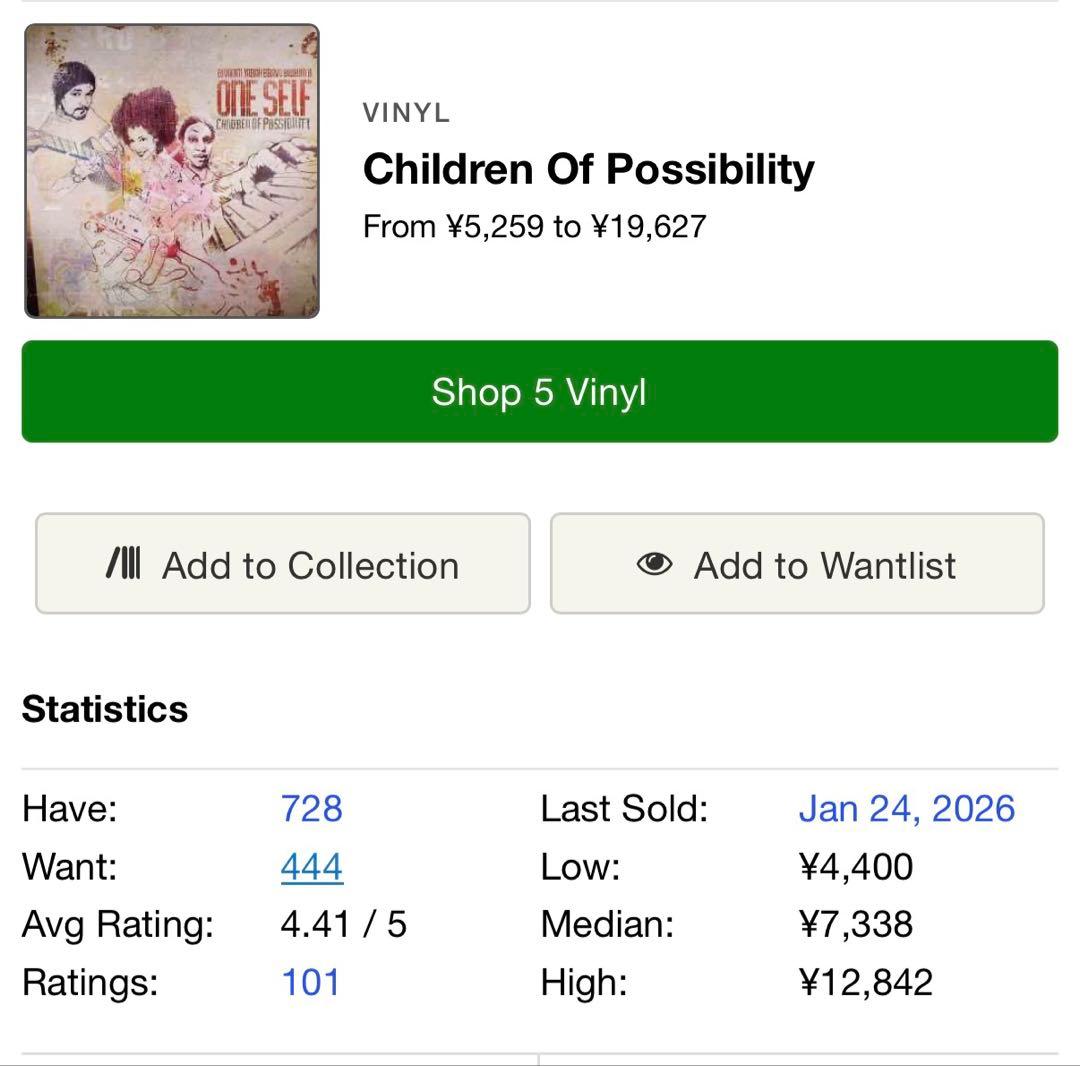 洋楽 One Self Children Of Possibility 2LP