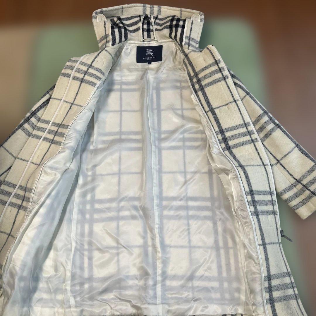 BURBERRY チェック柄 ダッフルコート 40
