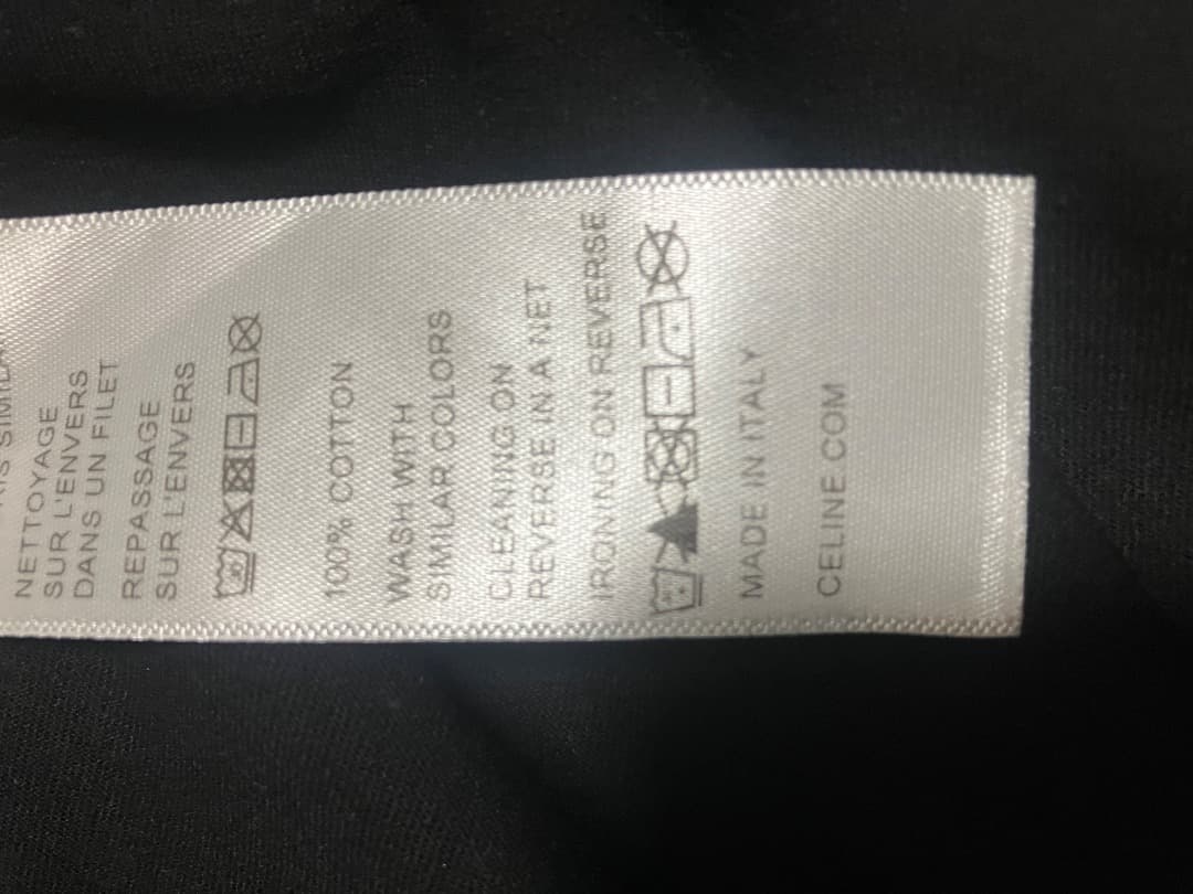 【美品】CELINE ブラック Tシャツ メンズ　サイズ：S