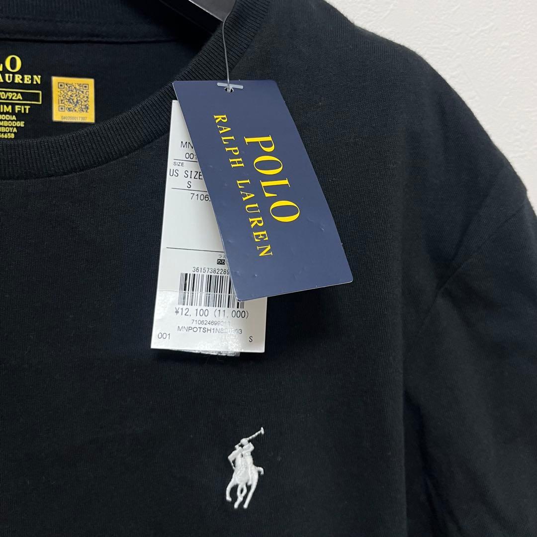【新品タグ付】ポロ　ラルフローレン　Tシャツ　ブラック　S ポニー　半袖