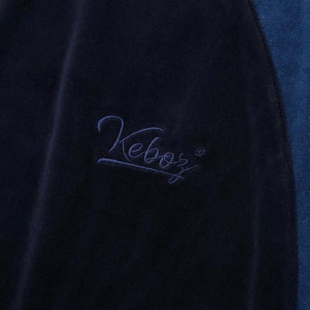 kebozケボズVELOUR TRACK JACKETトラックジャケットMブルー