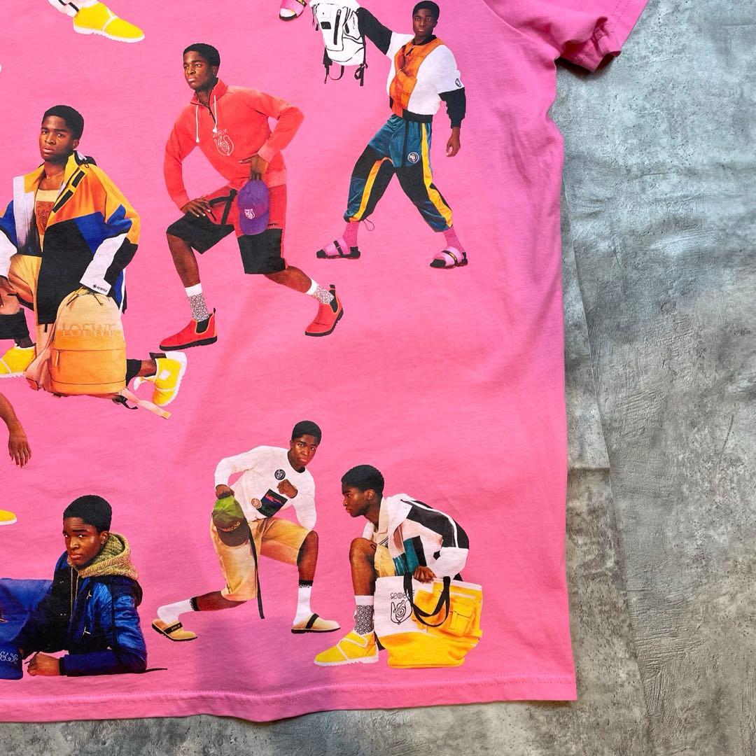 LOEWE ロエベ グラフィックプリント Tシャツ ピンク メンズ（ワンサイズ）