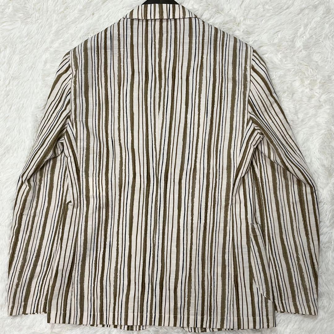 【新品タグ付き】LARDINI テーラードジャケット ストライプ 48