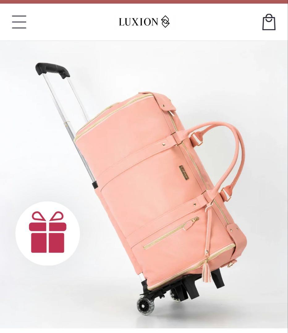 LUXERAバック　大容量の機内持込バック　新品　ローズ