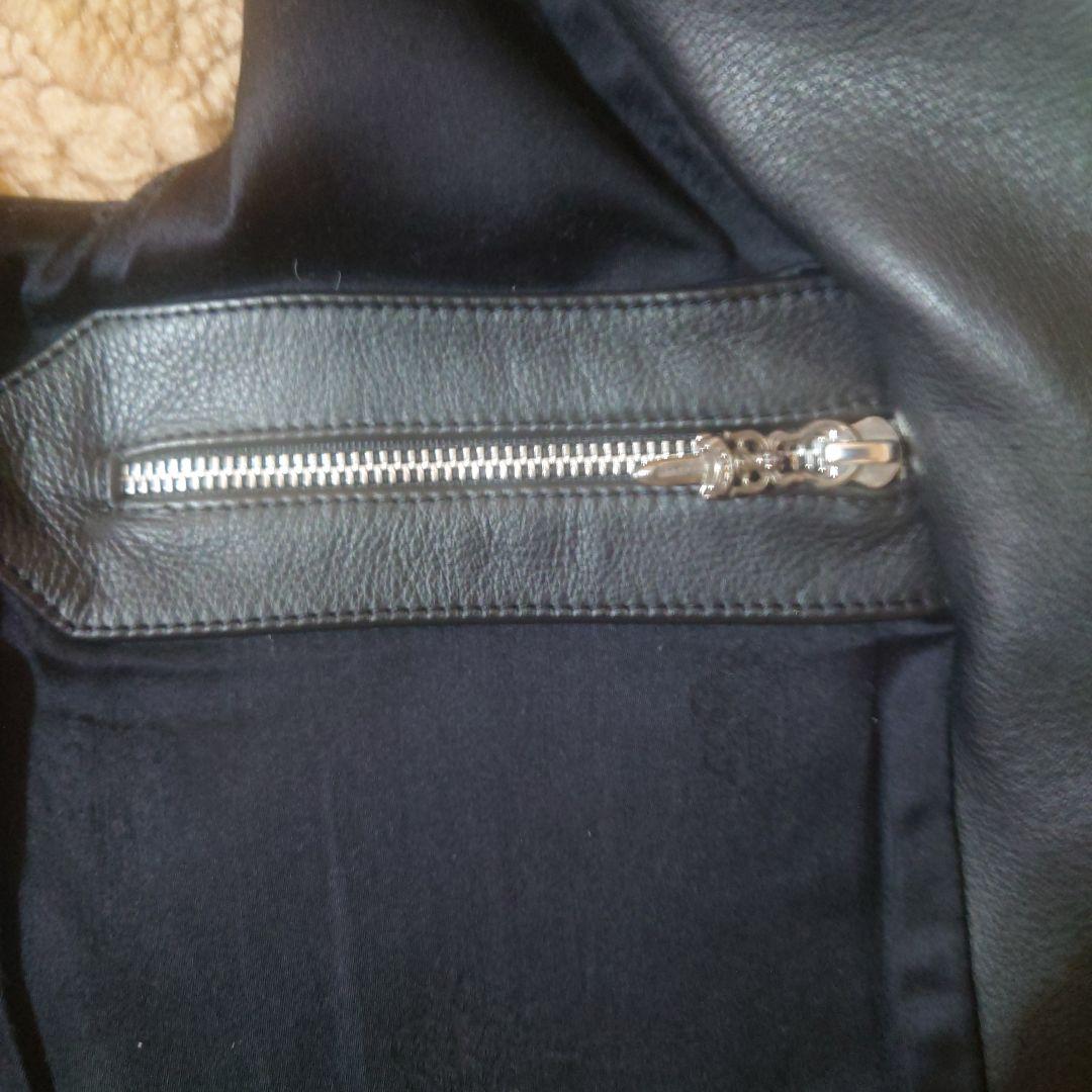 CHROME HEARTS ブラック　レザーベスト　ヘビーレザー　Mサイズ