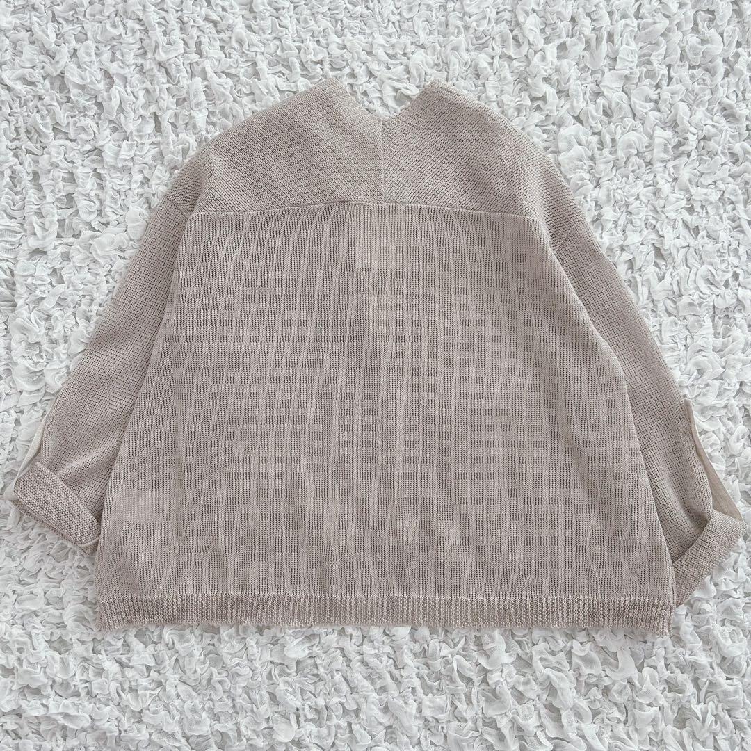新品タグ付 BEARDSLEYビアズリー リネン100% カーディガン ベージュ